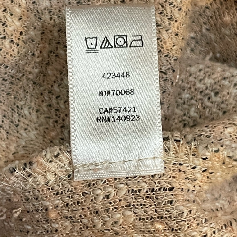 LOFT Women's Beige and Peach Crew Neck Sweater, Lightweight, Sz L - Picture 4 of 12